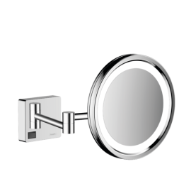 Kosmetinis veidrodis Hansgrohe AddStoris su LED apšvietimu, chromo spalva