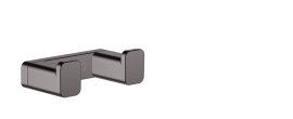 Dvigubas kabliukas Hansgrohe AddStoris, šlifuoto juodo chromo spalva (Brushed Black Chrome)