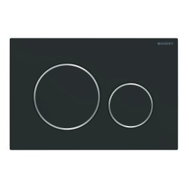 Vandens nuleidimo mygtukas Geberit Sigma20 Round, juodas matinis/chromas