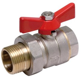 Žalvarinis chromuotas (matinis) SLOVARM KE-280 rutulinis ventilis Dn1.1/4"