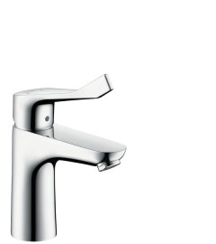 Praustuvo maišytuvas HANSGROHE Focus Care 100 su ilga 12,1 cm rankenėle ir dugno vožtuvu
