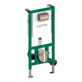 Potinkinis rėmas Laufen INEOLINK su bakeliu pakabinamam unitazui arba unitazui su bidė funkcija, Dual Flush 6/3 l, reguliuojamas iki 4/2-l, 3/4.5-l