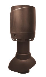 Ventiliacijos kaminėlis su gaubtu Vilpe Flow 110P-300 rudas