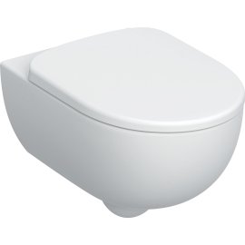 Pakabinamas unitazas Geberit Selnova Premium Rimfree, su lėtai užsidarančiu dangčiu