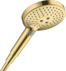 Rankinė dušo galva HANSGROHE Raindance Select S 120, 3 srovių, EcoSmart, spalva - poliruoto aukso (polished gold optic)