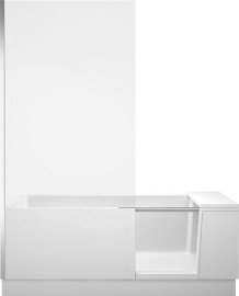 Vonia/dušas Durasolid 170x75,stiklas kairėje, į nišą