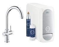 Plautuvės maišytuvo komplektas su filtravimo ir gazavimo funkcija GROHE Blue Home, chromas