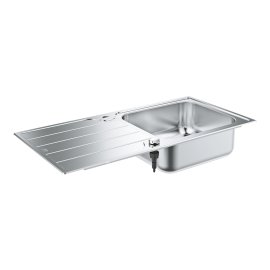 Plautuvė GROHE K500 100x50 K500 uždedama, su padėklu, nerūdijantis plienas