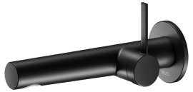 Praustuvo maišytuvas iš sienos IXMO Pure, snapas 219mm, juoda matinė