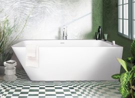 Vonia Quadro 1600x750 akmens masės, A kampas     