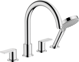 4 dalių vonios maišytuvas HANSGROHE Vernis Shape, iš vonios krašto, spalva - chromo
