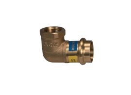 Alkūnė 90° V profilio presuojama/vidiniu sriegiu 1"x28 varinė