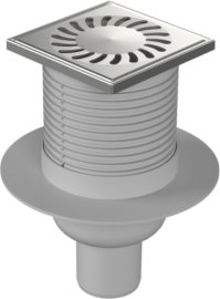 Trapas d50 Hydro nerūdijančio plieno rėmelis, SUN grotelės, vertikalus 10x10 cm