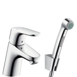 Praustuvo maišytuvas HANSGROHE Focus 70 su rankiniu bidė dušeliu, 1,6 m dušo žarna