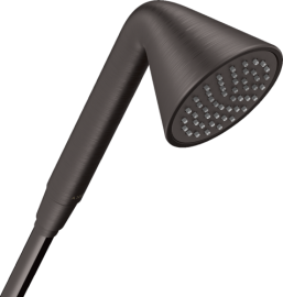 Rankinė dušo galva AXOR Showers/Front85 1jet EcoSmart, šlifuoto juodo chromo spalvos (Brushed Black Chrome)