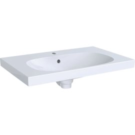 Praustuvas Geberit Acanto 75x48 cm, su skyle maišytuvui, su perpylimo anga