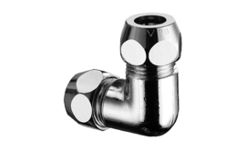 Alkūnė su 2 veržlėmis SCHELL Ø10 x Ø10 mm