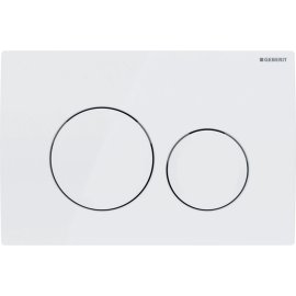 Vandens nuleidimo mygtukas Geberit Delta20 Round, baltas/baltas