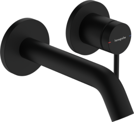 Praustuvo maišytuvas HANSGROHE Tecturis S 165, EcoSmart+, iš sienos, spalva - juoda matinė (matt black)