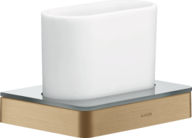 Dantų šepetėlių laikiklis AXOR Universal Softsquare, šlifuotos bronzos spalva (Brushed Bronze)