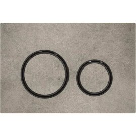 Vandens nuleidimo mygtukas Geberit Sigma50 Round, betonas/juodas chromas