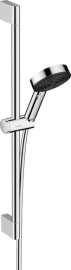 Dušo komplektas HANSGROHE Pulsify Select S 105, 3 srovių, Relaxation EcoSmart, su 65 cm dušo stovu, spalva - chromo (chrome)