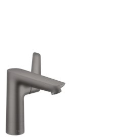 Praustuvo maišytuvas HANSGROHE Talis E 150 su dugno vožtuvu, spalva - šlifuoto juodo chromo (brushed black chrome)
