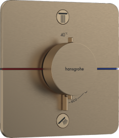 Dekoratyvinė dalis potinkiniam termostatiniam dušo maišytuvui HANSGROHE ShowerSelect Comfort Q, 2 funkcijos, spalva - šlifuotos bronzos