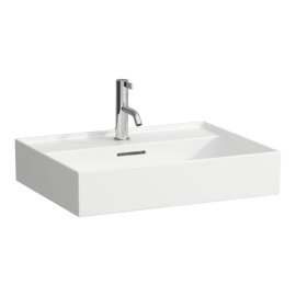 Praustuvas Laufen KARTELL 600x460x145 mm, su 1 anga maišytuvui viduryje, spalva - balta LCC (LAUFEN Clean Coat)