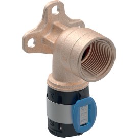 Alkūnė prietaisinė 90° bronza d16mm, Rp1/2, L=3,6, Geberit Flowfit