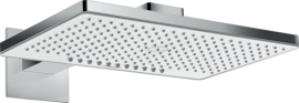 Dušo galva su laikikliu iš sienos HANSGROHE Rainmaker Select 460, 2 srovių, spalva - balta/chromo (white/chrome)
