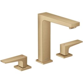 3 dalių praustuvo maišytuvas HANSGROHE  Metropol 160, su "push-open" dugno vožtuvu, spalva - šlifuotos bronzos
