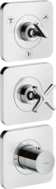 Dekoratyvinė dalis AXOR Citterio E 380/120 termostatiniam dušo maišytuvui, 3 funkcijų, chromo spalvos 