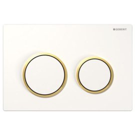 Vandens nuleidimo mygtukas Geberit Omega20 Round baltas/auksas