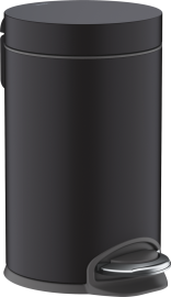 Šiukšliadėžė Hansgrohe AddStoris su pedalu, 3 l, matinė juoda
