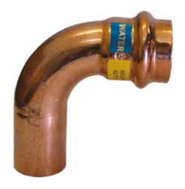 Alkūnė 90° V profilio vidus/išorė presuojamas varis Dn35x35