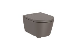 Pakabinamas unitazas Roca Inspira Round Compact Rimless (be dangčio), spalva Coffee
