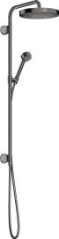 Dušo sistema AXOR One, potinkiniam montavimui, su 280 1jet lietaus dušo galva, poliruoto juodo chromo spalvos (Polished Black Chrome)