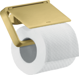 Tualetinio popieriaus laikiklis AXOR Universal Softsquare, šlifuoto žalvario spalva (Brushed Brass)