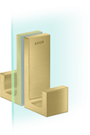 Dušo durų rankena AXOR Universal Rectangular, šlifuoto žalvario spalva (Brushed Brass)