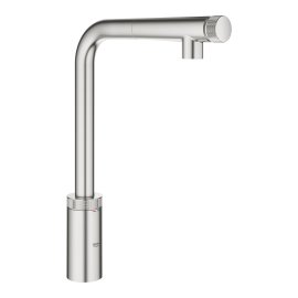 Plautuvės maišytuvas GROHE Smart Control su ištraukiama  žarna, nerūdijančio plieno spalvos 