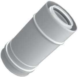 Cinkuoto plieno ir polipropileno dūmtraukis JEREMIAS TWIN-PL15 Dn60/100x0,25m