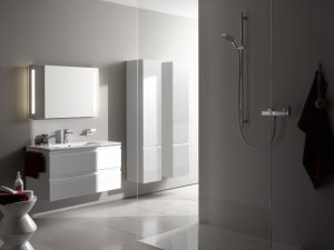 Aukšta spintelė Laufen PRO S 350x335x1650 mm, 1 durelės, lankstai dešinėje, 4 lentynėlės, spalva - balta blizgi