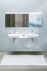 Veidrodis Laufen FRAME 25, 1800x25x700 mm, su aliuminio rėmu, be apšvietimo