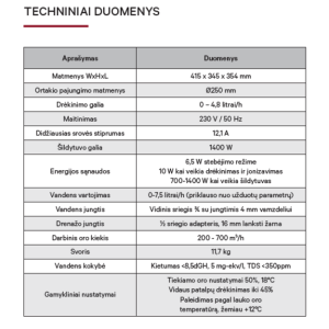Adiabatinis ortakinis drėkintuvas HUMON H250WFL kairinis