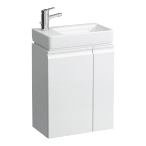 Spintelė praustuvui Laufen PRO S 470x275x605 mm, durų lankstai kairėje, lentynos dešinėje, tinka praustuvui 815955