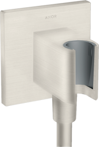 Dušo laikiklis su žarnos pajungimu AXOR ShowerSolutions, nerūdijančio plieno spalvos (Stainless Steel Optic)