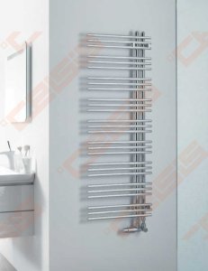 Rankšluosčių džiovintuvas Zehnder Yucca Asymetric1304x578 chromuotas