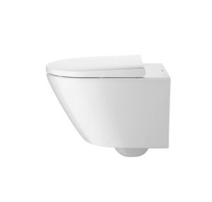 Pakabinamas unitazas Duravit D-Neo Rimless, su lėtai užsidarančiu dangčiu, bakelis į komplektą neįeina