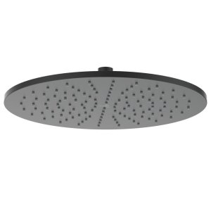 Ideal Standard lietaus dušo galva, Ø 300mm, metalinė, su silikoniniais purkštukais, apvali, spalva - juoda matinė